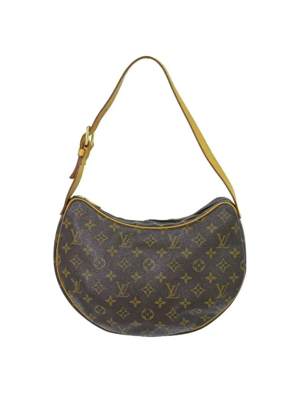 Louis Vuitton LV Croissant MM Monogram Shoulder Bag Brown Vintage